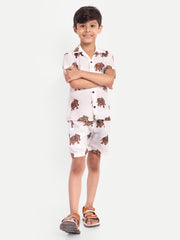 Elephant Printed Co-ord set For Kids  ( Unisex )