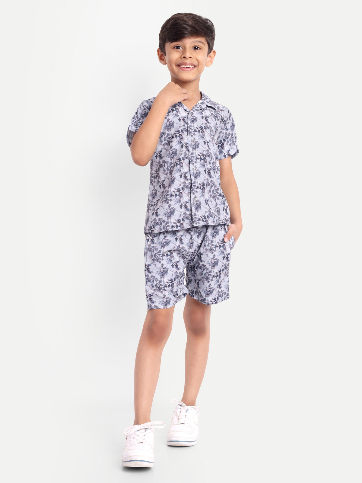 Leaves Pattern Printed Co-ord set For Kids  ( Unisex )