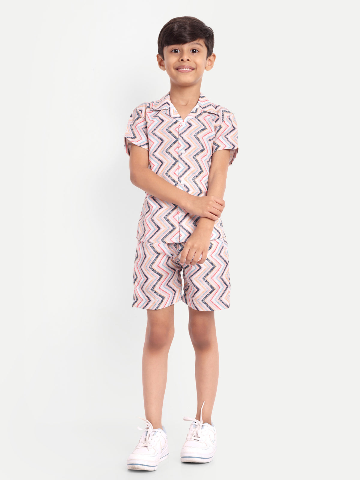 Trend Line Printed Co-ord set For Kids  ( Unisex )