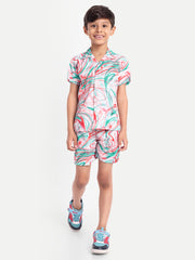 Mix color Paint Printed Co-ord set For Kids  ( Unisex )