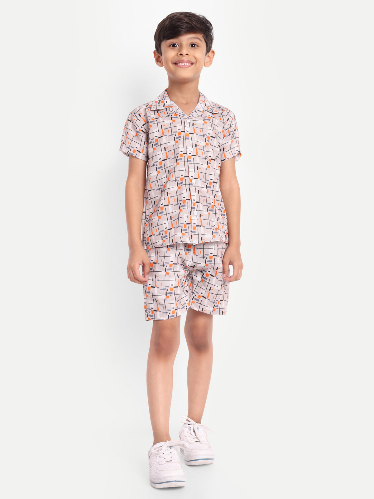 Zig-Zag Line Printed Co-ord set For Kids  ( Unisex ) (Copy)