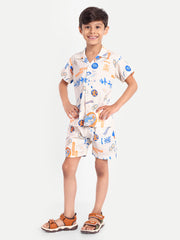 Germs Printed Co-ord set For Kids  ( Unisex )