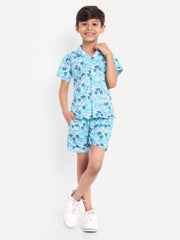 Coconut Tree Printed Co-ord set For Kids  ( Unisex )