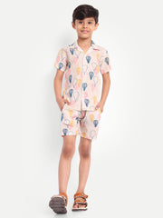 Balloons Printed Co-ord set For Kids  ( Unisex )