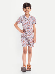 Snail Printed Co-ord set For Kids  ( Unisex )