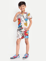 Flower Printed Co-ord set For Kids  ( Unisex )