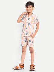 Balloons Printed Co-ord set For Kids  ( Unisex )