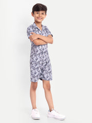 Leaves Pattern Printed Co-ord set For Kids  ( Unisex )