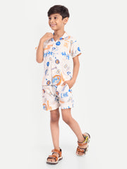 Germs Printed Co-ord set For Kids  ( Unisex )