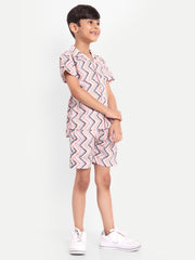 Trend Line Printed Co-ord set For Kids  ( Unisex )