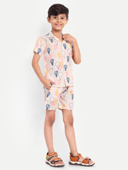 Balloons Printed Co-ord set For Kids  ( Unisex )