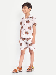 Elephant Printed Co-ord set For Kids  ( Unisex )