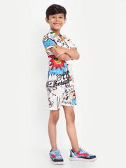 Flower Printed Co-ord set For Kids  ( Unisex )