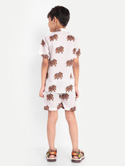 Elephant Printed Co-ord set For Kids  ( Unisex )