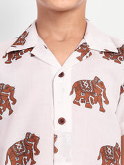 Elephant Printed Co-ord set For Kids  ( Unisex )