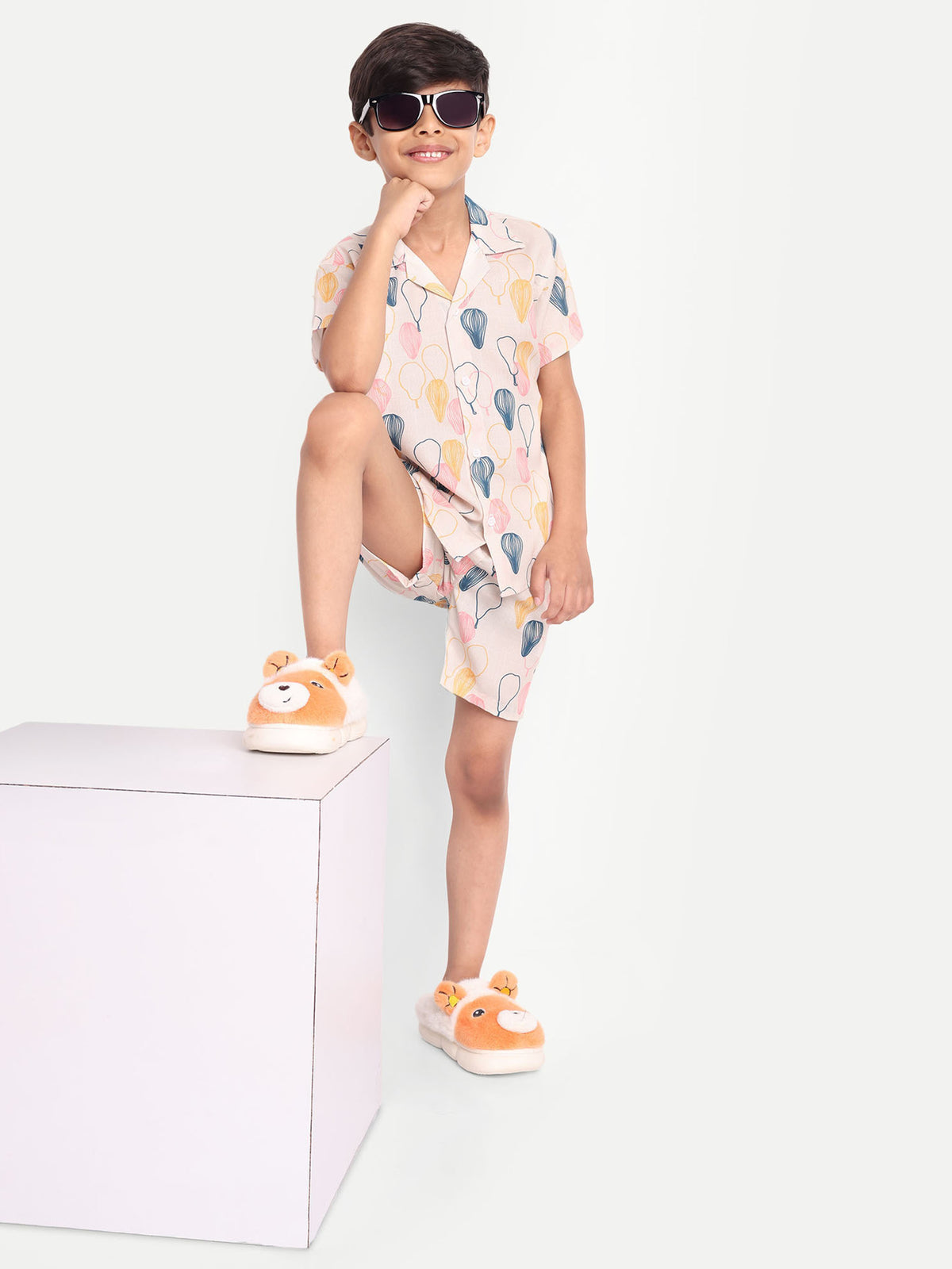 Balloons Printed Co-ord set For Kids  ( Unisex )