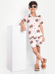 Elephant Printed Co-ord set For Kids  ( Unisex )