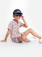 Trend Line Printed Co-ord set For Kids  ( Unisex )