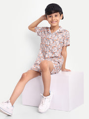 Zig-Zag Line Printed Co-ord set For Kids  ( Unisex ) (Copy)