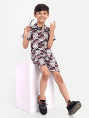 Box Printed Co-ord set For Kids  ( Unisex )