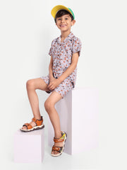 Snail Printed Co-ord set For Kids  ( Unisex )