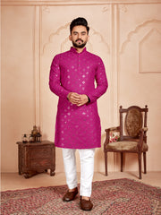 Indian Traditional Beautiful Man’s kurta and payjama Set With  Mirror Work