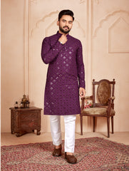 Indian Traditional Beautiful Man’s kurta and payjama Set With  Mirror Work