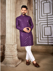 Indian Traditional Beautiful Man’s kurta and payjama Set With  Mirror Work