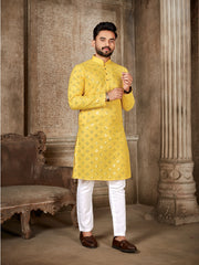 Indian Traditional Beautiful Man’s kurta and payjama Set With  Mirror Work