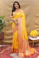 Soft silk handloom saree Pure Jari With  all over weaving Design
