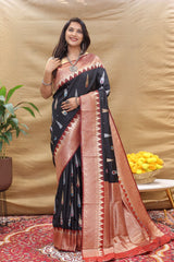 Soft silk handloom saree Pure Jari With  all over weaving Design