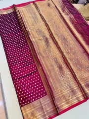 Kanchipuram Pure Silk Handloom Saree with Pure Jari