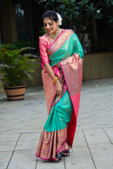 Smooth Weaving Silk Saree  with Jari Weving Soft Silk