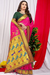 Kanchipuram Pure Silk Handloom Saree with Jari Work