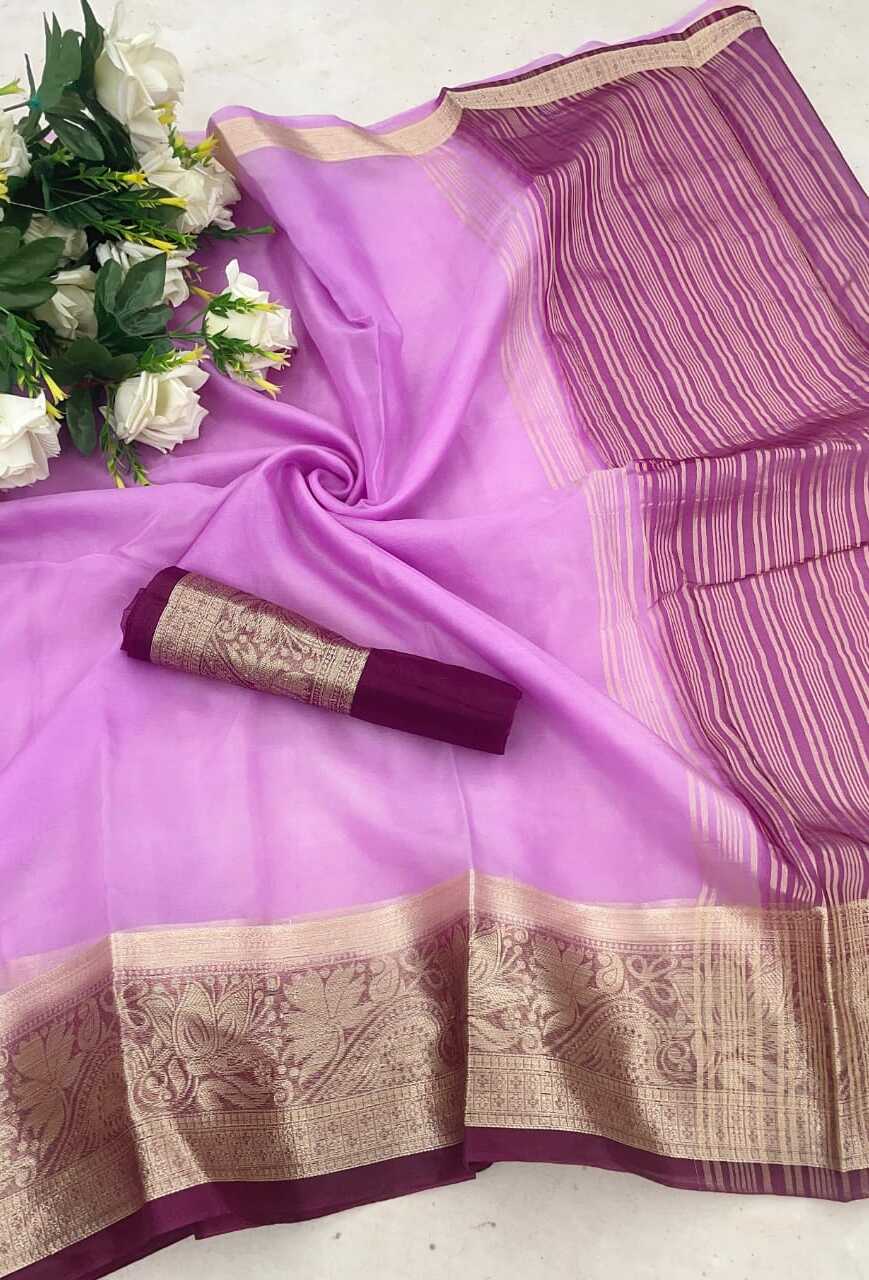 Organza Designer Saree with Beautiful Border