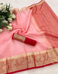 Organza Designer Saree with Beautiful Border