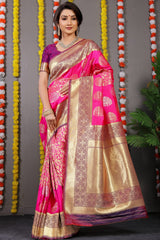 Kanchipuram Pure Silk Handloom Saree with Pure Jari Work