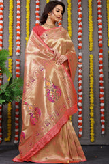 Paithani Pure silk handloom saree with Pure Jari