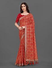 60 GRAM SILK SAREE WITH JAIPURI BANDHANI RICH JALAR PALLU