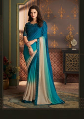 Soft Shade Silk Saree with Beautiful  Design