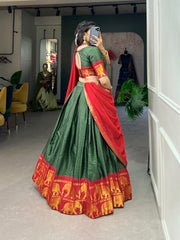 Cotton Lehenga Choli Paired with Flowing Georgette Dupatta Set