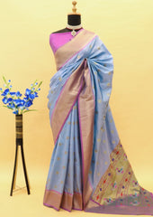 Paithani Pure Silk Handloom Saree with Pure Jari