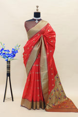 Paithani Pure Silk Handloom Saree with Pure Jari