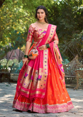 Jacquard Silk Paithani Lehenga Choli Set