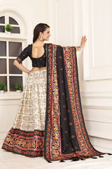 Stunning Printed silk Lehenga Choli, Dupatta set