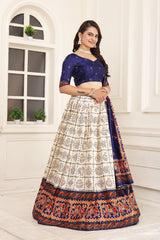 Stunning Printed silk Lehenga Choli, Dupatta set