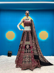 PRINTED AND  KODI LACE LEHENGA CHOLI WITH DUPATTA