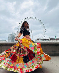 Yellow Butter Silk Heavy Flair Lehenga Choli Set