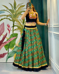 Cotton Printed with Gota patti Lehenga Choli Set