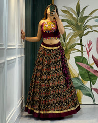 Cotton Printed with Gota patti Lehenga Choli Set